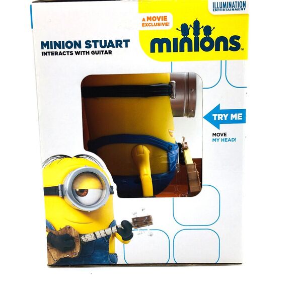 NEW Minions Talking Stuart Guitar 35 Minion Sayings Interactive Guitar Mode 9" - Picture 4 of 5